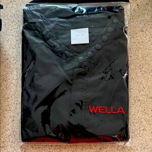 Wella Professional Black Cape with Red Logo